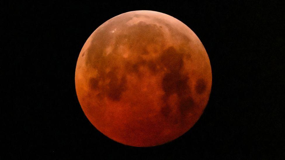 "Luna de sangre" en Ciudad de México.