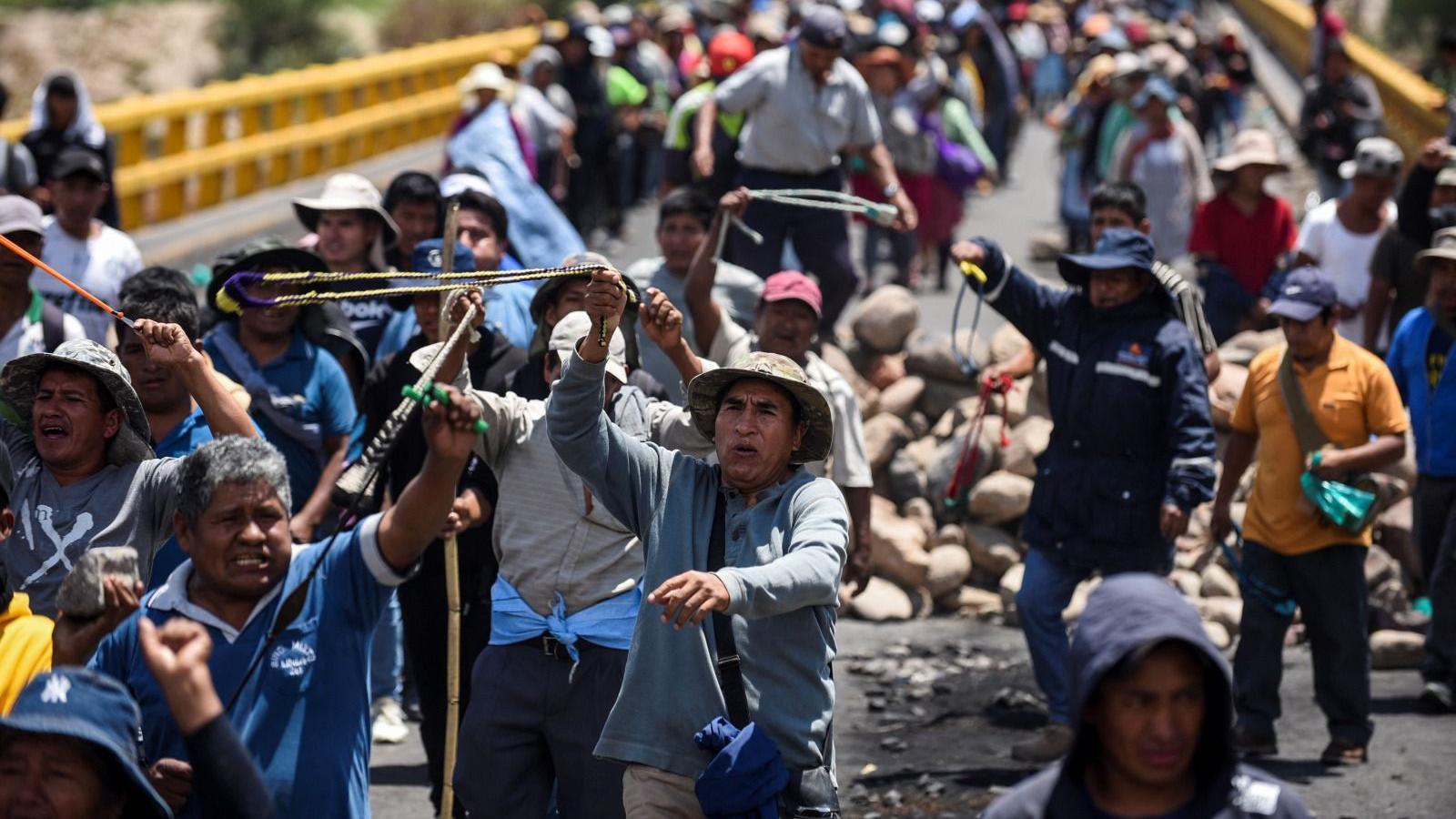 Protestas de simpatizantes de Evo Morales