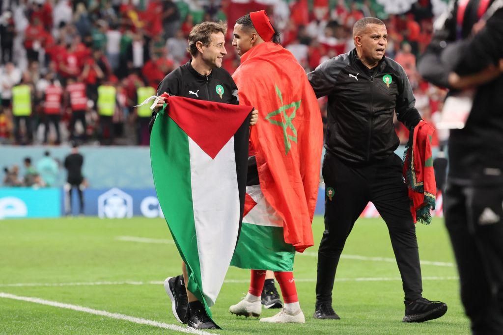 مراکش، پرچم، فلسطین، سپین، فٹبال ورلڈ کپ، قطر
