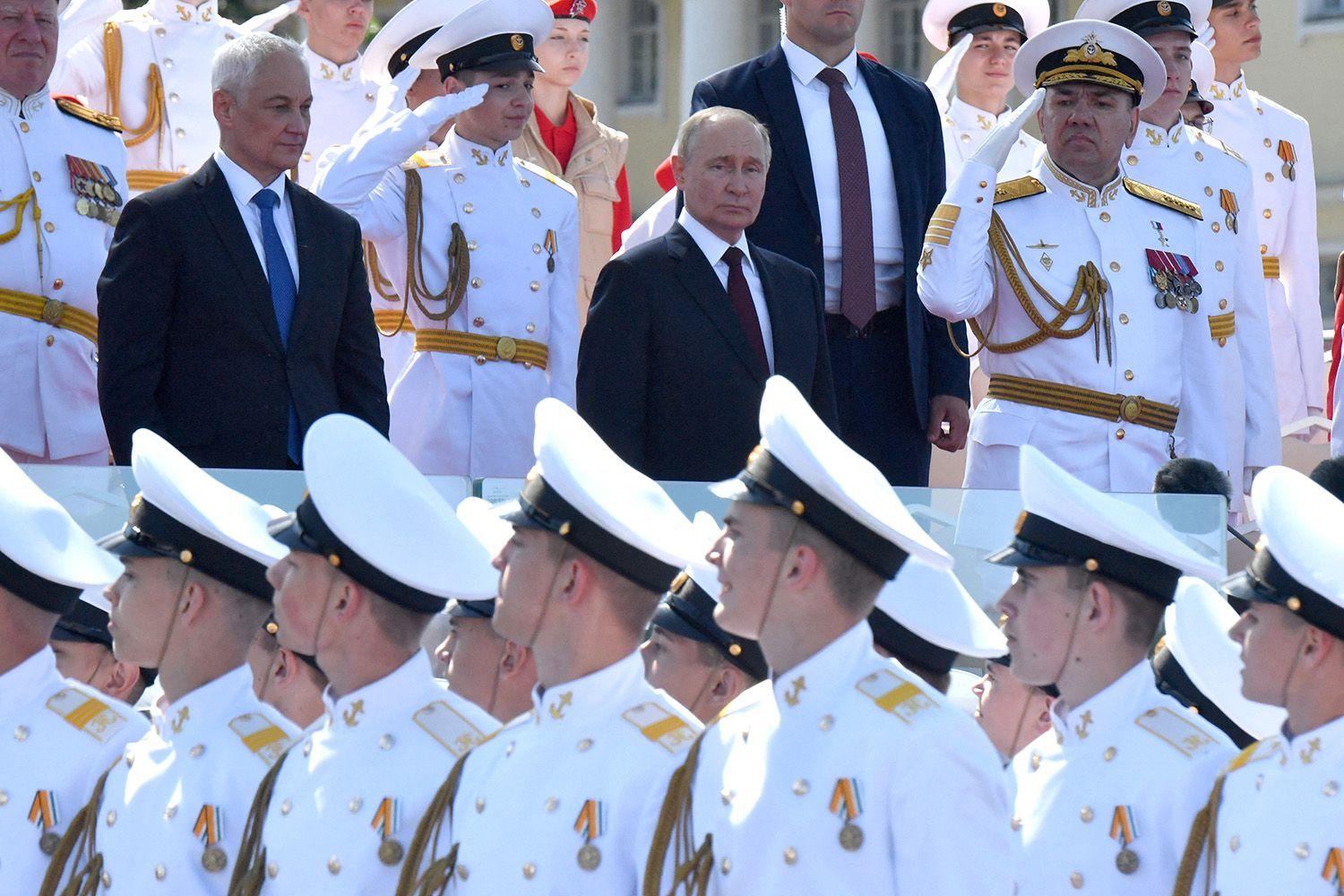 Vladimir Putin en un desfile militar