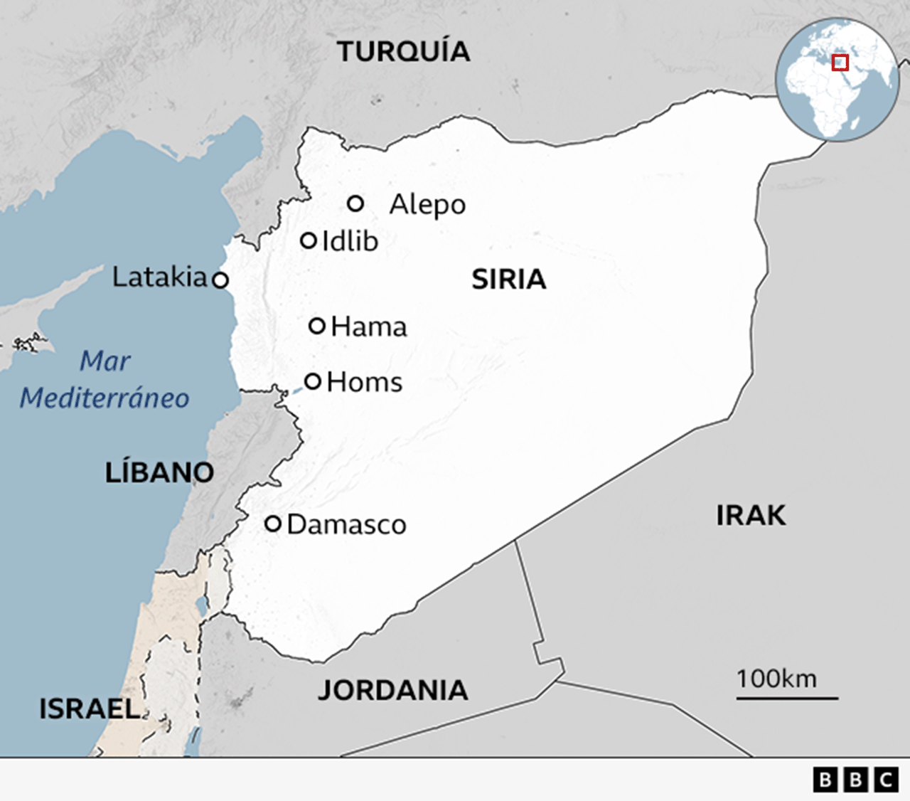 Mapa de Siria