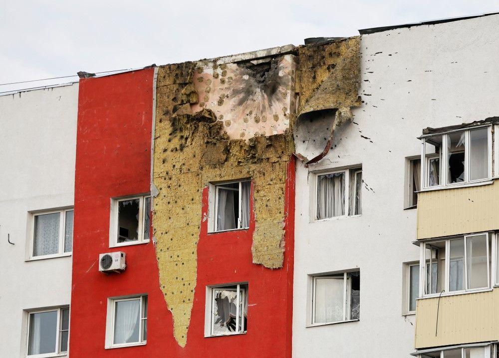 oštećena stambena zgrada u moskvi, napad na Moskvu