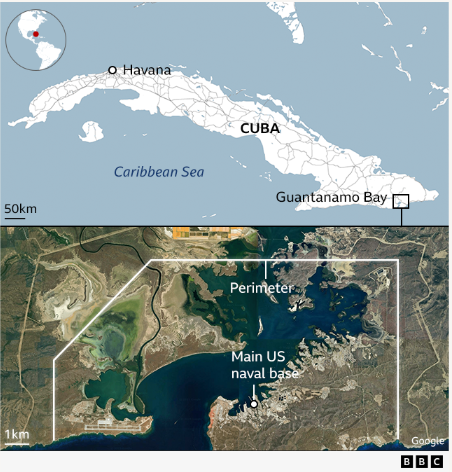 BBC graphic on Guantanamo Bay