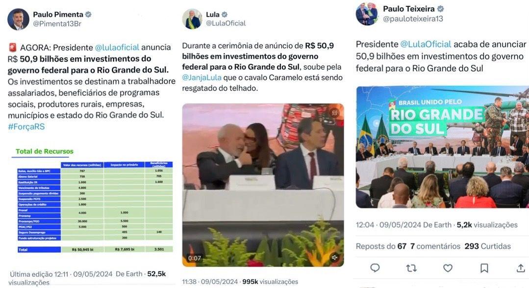 Reprodução de mensagens de rede social