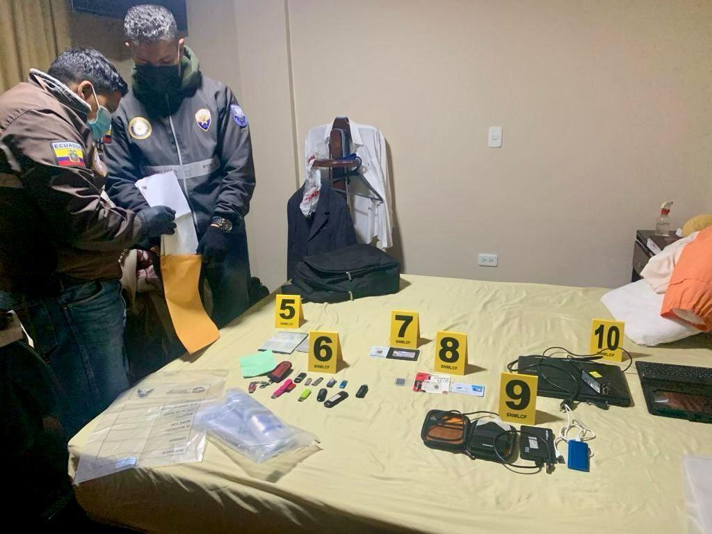 Imagen de un allanamiento en Ecuador