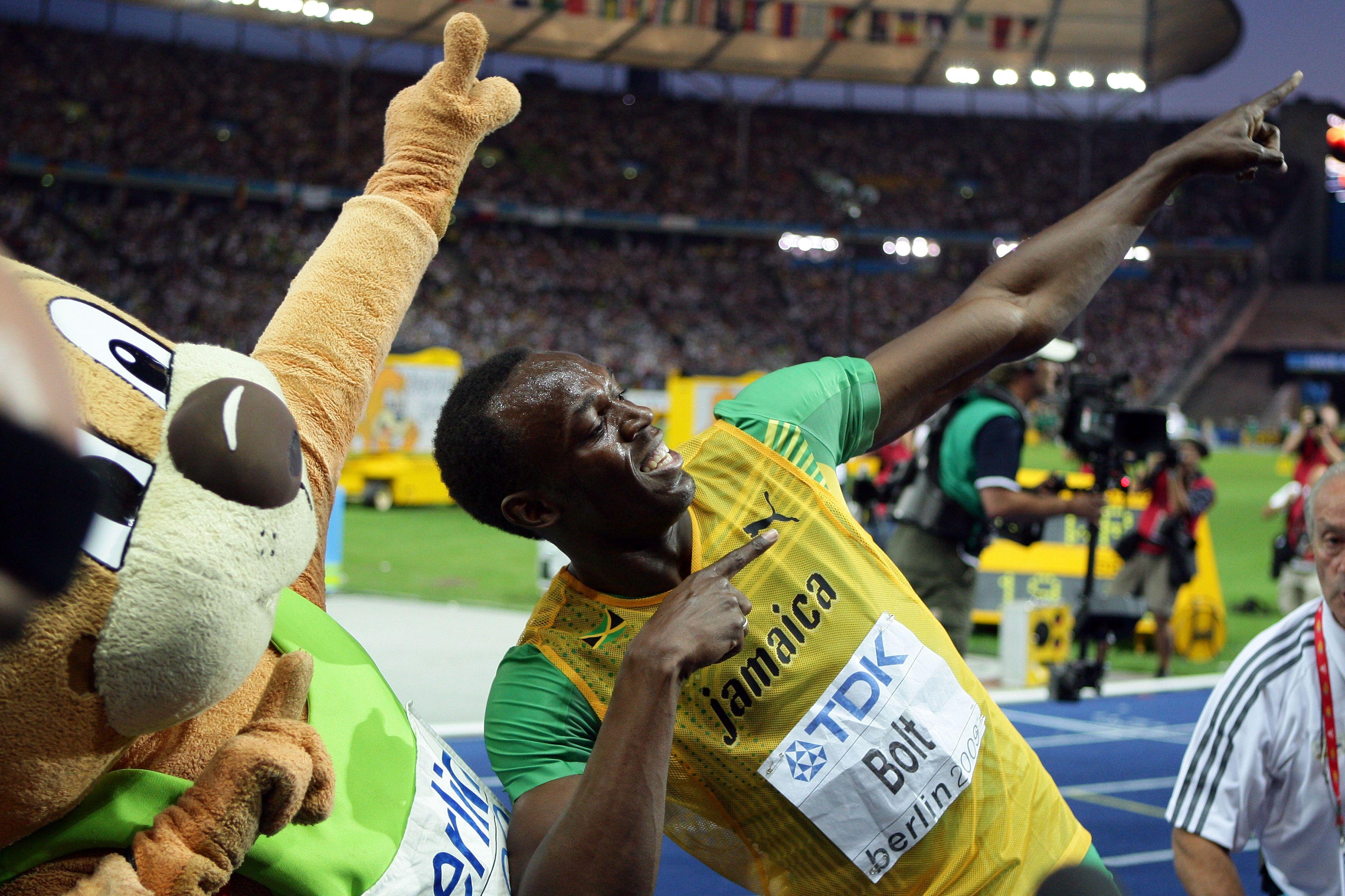 2009년 8월 20일 독일 베를린에서 열린 ‘제12회 세계 육상 선수권 대회’ 남자 200m 결승에서 1위를 차지한 자메이카의 우사인 볼트 선수