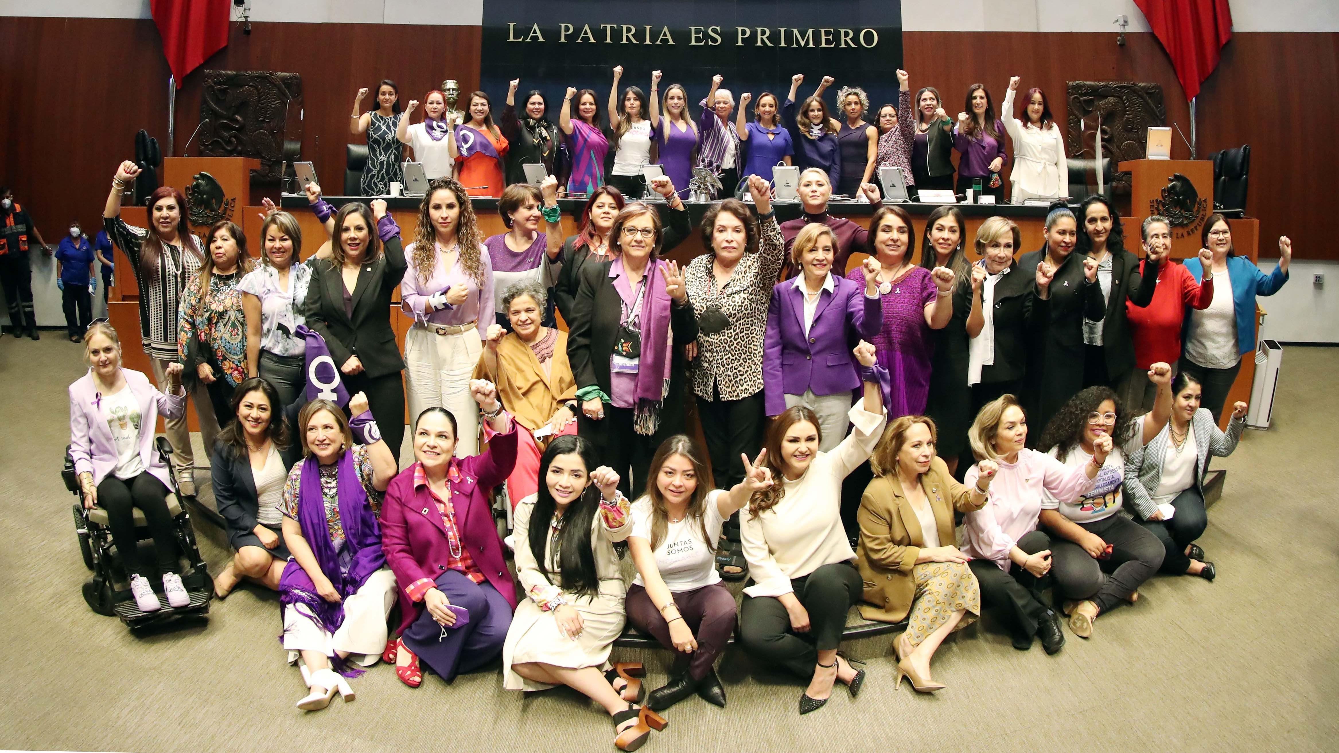 Legisladoras en el Senado de México