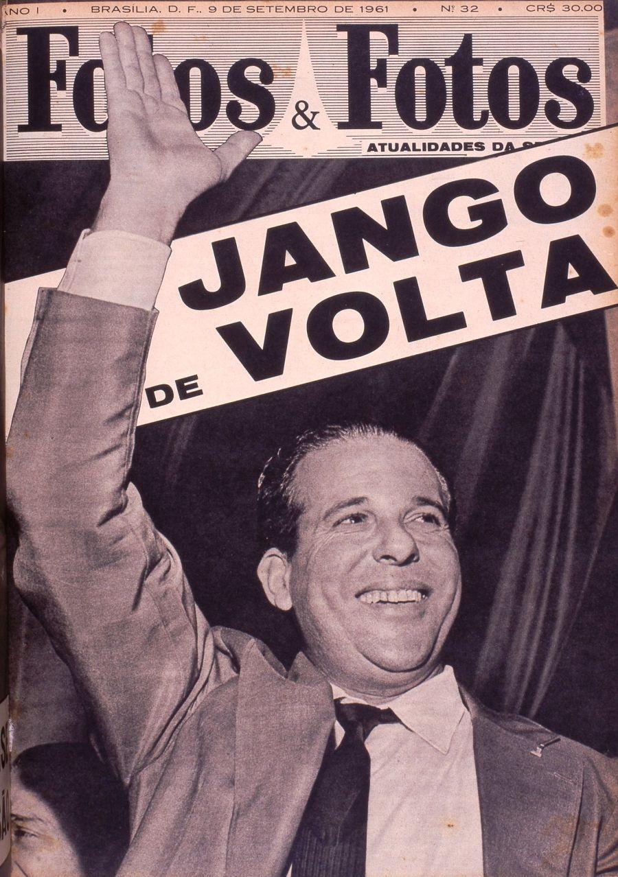 Capa da revista Fatos e Fotos de setembro de 1961, com retorno de Jango ao Brasil para assumir presidência