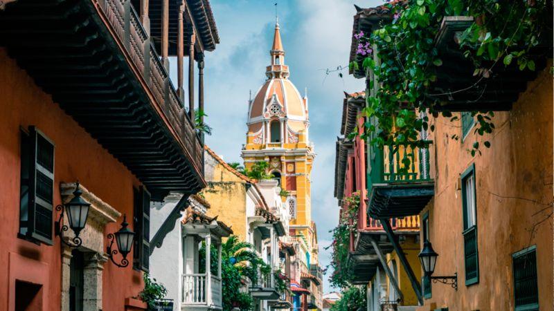 Rua em Cartagena