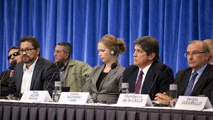 El gobierno colombiado y la guerrilla de las Farc se han reunido en una mesa negociadora en La Habana desde noviembre de 2012.