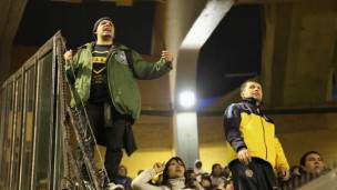 Fanáticos de Boca en La Bombonera