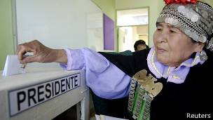 Mapuche votando