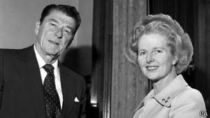 Ronald Reagan y Margaret Thatcher