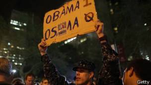 Manifestación tras el anuncio de la muerte de Bin Laden