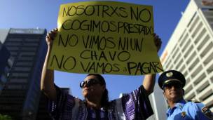 Protesta por deuda en Puerto Rico
