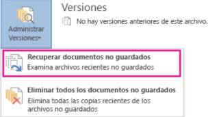Paso 1 para recuperar un Word no guardado.
