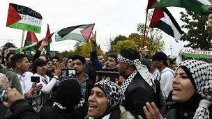 Protestas de palestinos