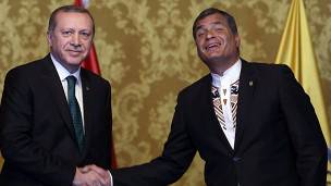 Recep Tayyip Erdogan y Rafael Correa