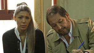 Gabriela Zapata en una audiencia penal