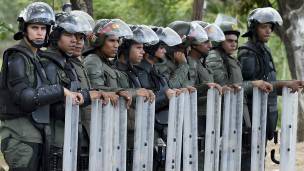 Funcionarios de la Guardia Nacional Bolivariana.