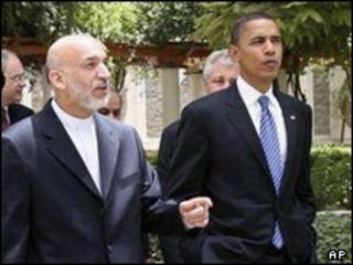 Shugaba Karzai da Obama