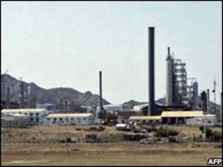پالایشگاه نفت در عدن در جنوب یمن
