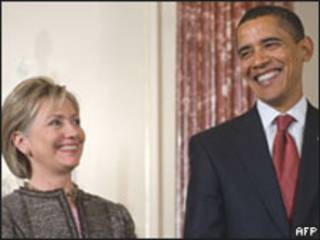Hillary Clinton e Barack Obama