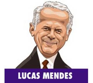 Lucas Mendes em ilustração de Baptistão