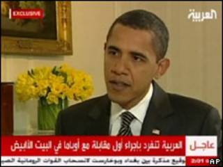 Barack Obama em entrevista à TV Al-Arabiya