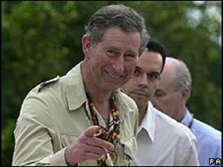 Príncipe Charles na visita ao Brasil, em 2002