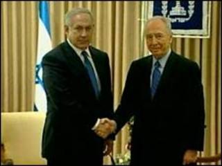 Benjamin Netanyahu e Shimon Peres