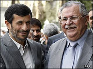 طالبانی و احمدی نژاد