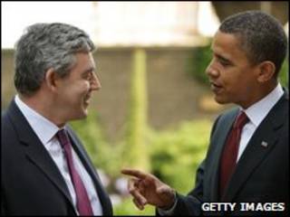 Thủ tướng Anh, Gordon Brown, và Tổng thống Mỹ, Barak Obama