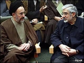 محمد خاتمی و میرحسین موسوی