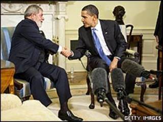 LUiz Inácio Lula da Silva e Barack Obama em Washington