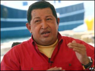 O presidente da Venezuela, Hugo Chávez
