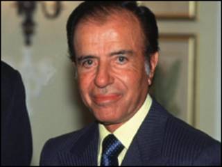 O ex-presidente da Argetina Carlos Menem