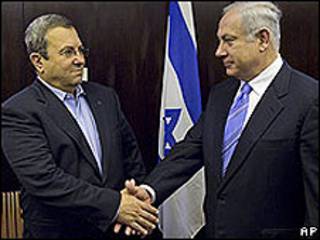 Ehud Barak y Benjamín Netanyahu