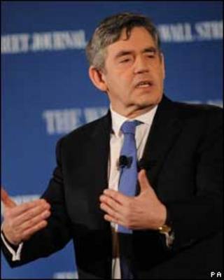 O primeiro-ministro da Grã-Bretanha, Gordon Brown