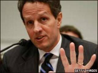 El secretario del Tesoro de los EE.UU., Timothy Geithner, ante el Congreso
