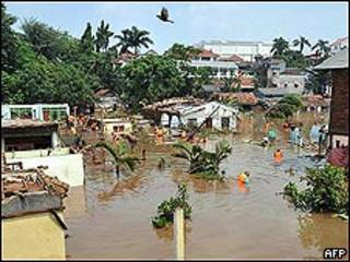 Zona afectada por la ruptura de la presa