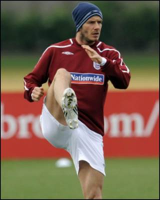 Trung vệ cánh phải David Beckham