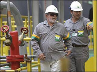 Presidente Luiz Inácio Lula da Silva visitando Petrobras