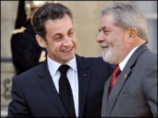 Presidentes Lula e Sarkozy (arquivo)