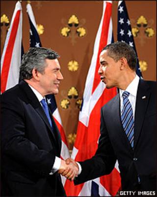 Obama y Brown, en Londres