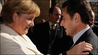 Nicolas Sarkozy, presidente de Francia, y Angela Merkel, canciller alemana