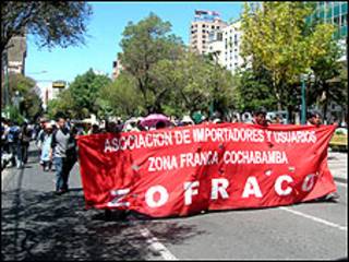 Marcha en La Paz, Bolivia