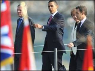 Barack Obama e líderes da Otan