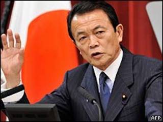 Taro Aso, primer ministro de Japón