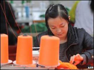 Nhà máy dệt ở Trung Quốc